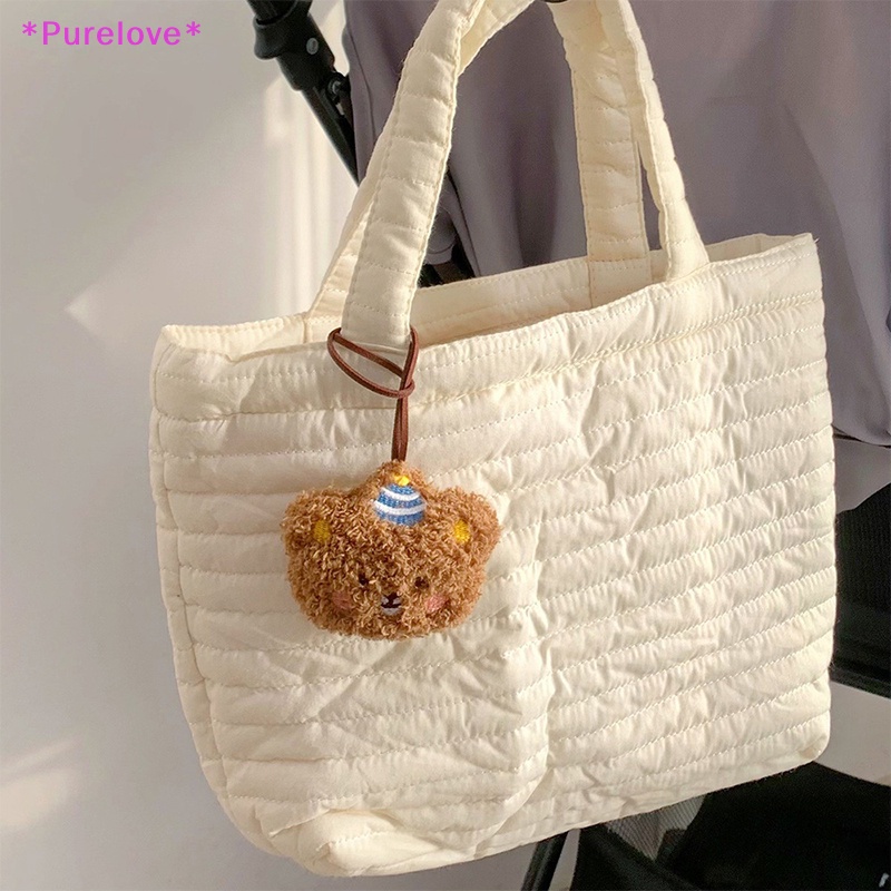 1 Móc Khóa Hình Gấu Bông Dễ Thương Dành Cho Ba Lô / Thẻ Tên Trẻ Em Mới