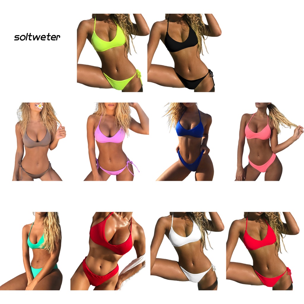 1 Bộ Đồ Bơi Hai Mảnh Có Mút Nâng Ngực Ôm Dáng Thời Trang Cho Nữ