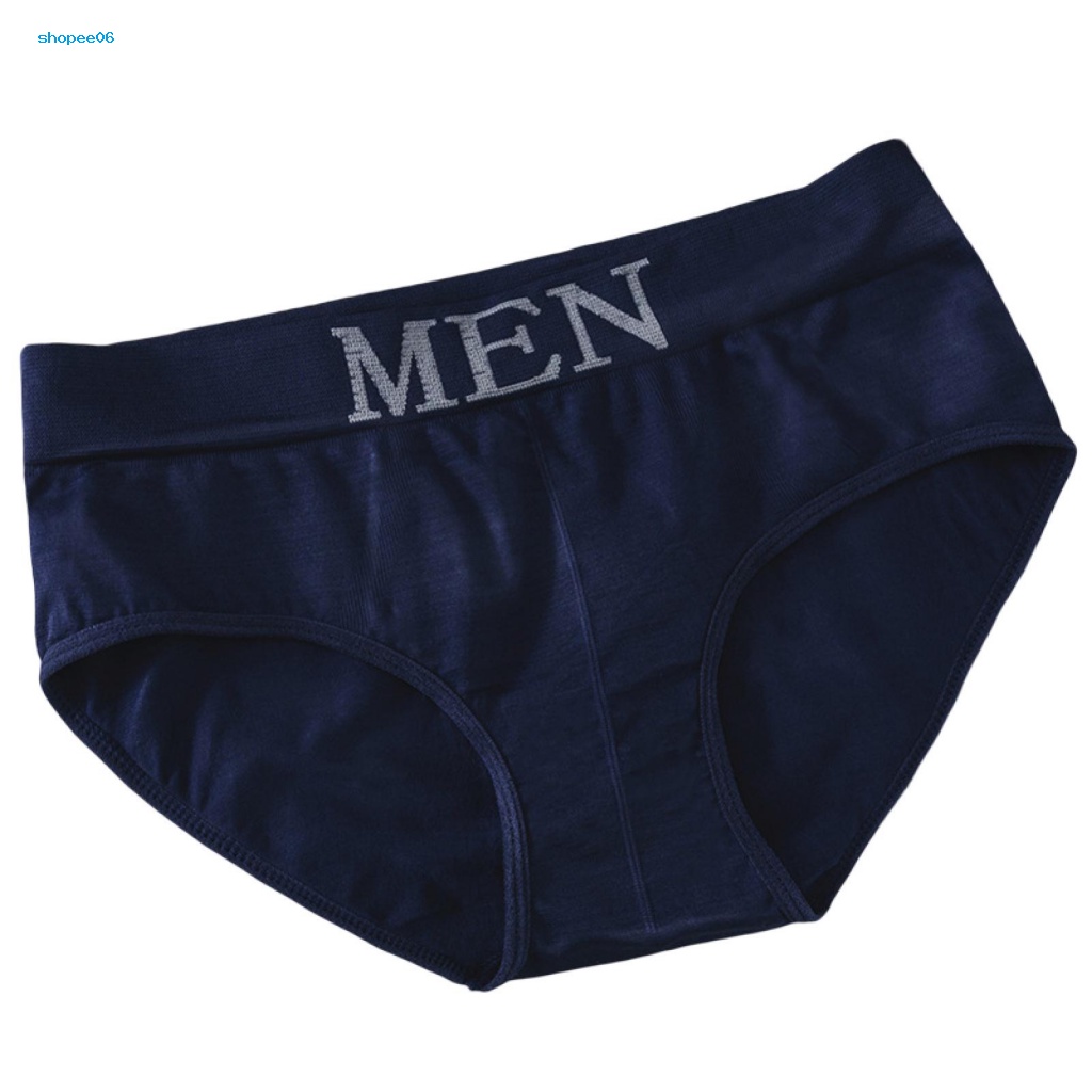 Quần Lót Nam Lưng Thấp Co Giãn Không Đường May In Chữ Quyến Rũ