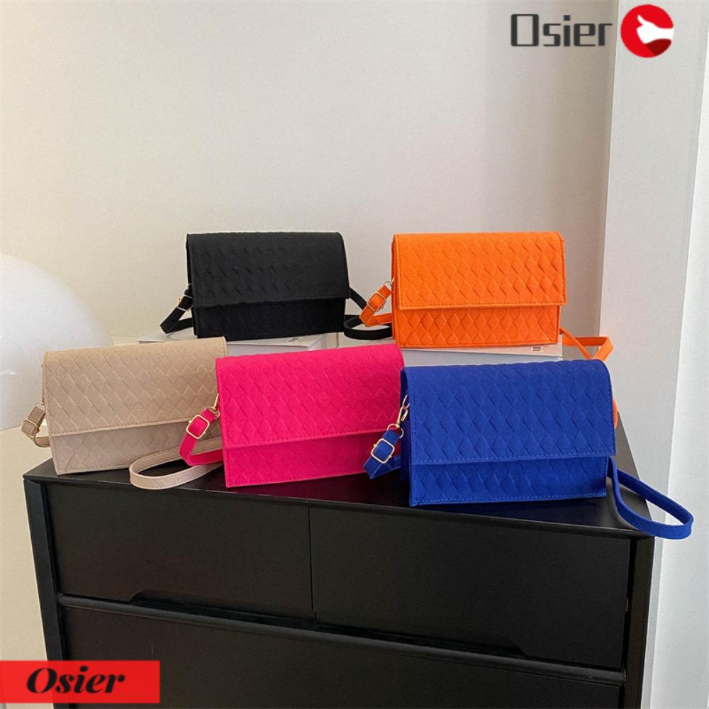 OSIER1 Túi Đeo Chéo Hình Vuông Cỡ Nhỏ Chất Nỉ Gọn Nhẹ Thời Trang 2023 Cho Nữ