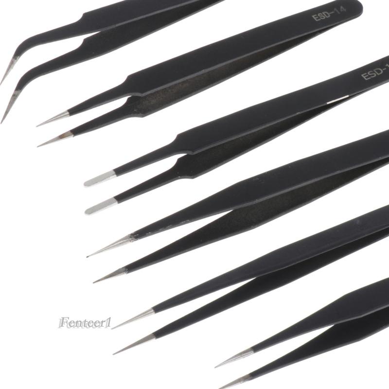 Set 6 Nhíp Gắp Bằng Thép Không Gỉ Chuyên Dụng Cho Thợ Sửa Chữa Điện