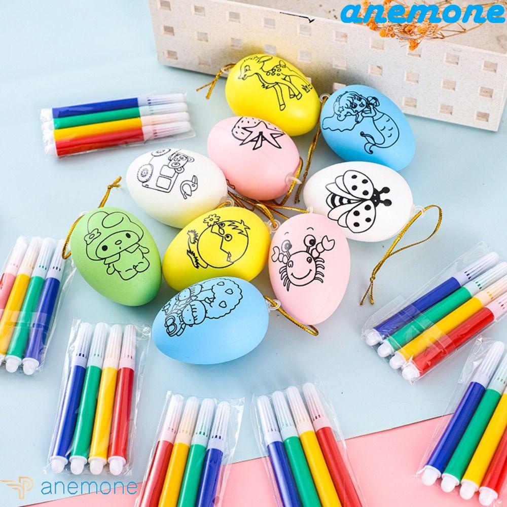 ANEMONE Bộ Trứng Phục Sinh Tự Vẽ Thủ Công Diy Treo Tường Trang Trí