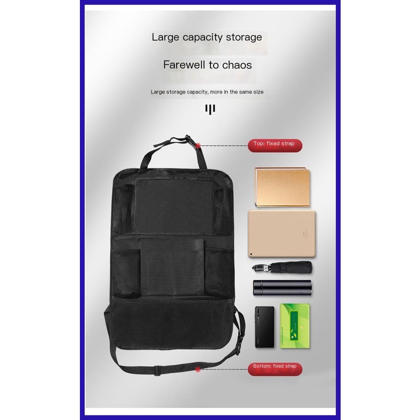 Túi Lưới Đựng Đồ Đa Năng Trong Suốt Chống Mài Mòn Gắn Sau Ghế Ngồi Xe Hơi