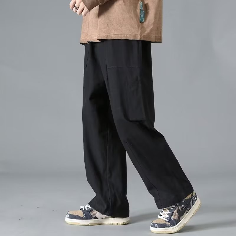 Quần Dài Ống Rộng Plus Size Phong Cách Nhật Bản Thời Trang Xuân Hè Cho Nam