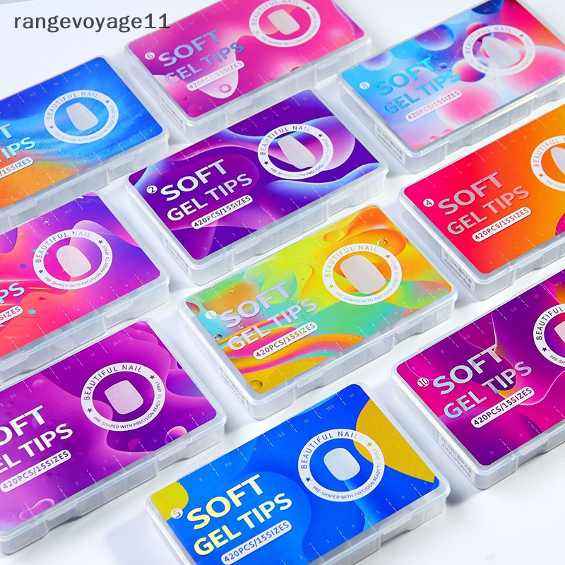 Bộ 420 Móng Tay Giả Ballerina Ngắn Che Phủ Toàn Diện