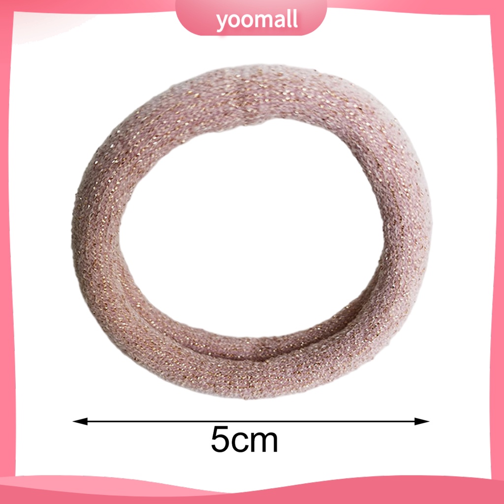 Dây Cột Tóc Bản Rộng 5cm Dày Co Giãn Màu Sắc Lấp Lánh