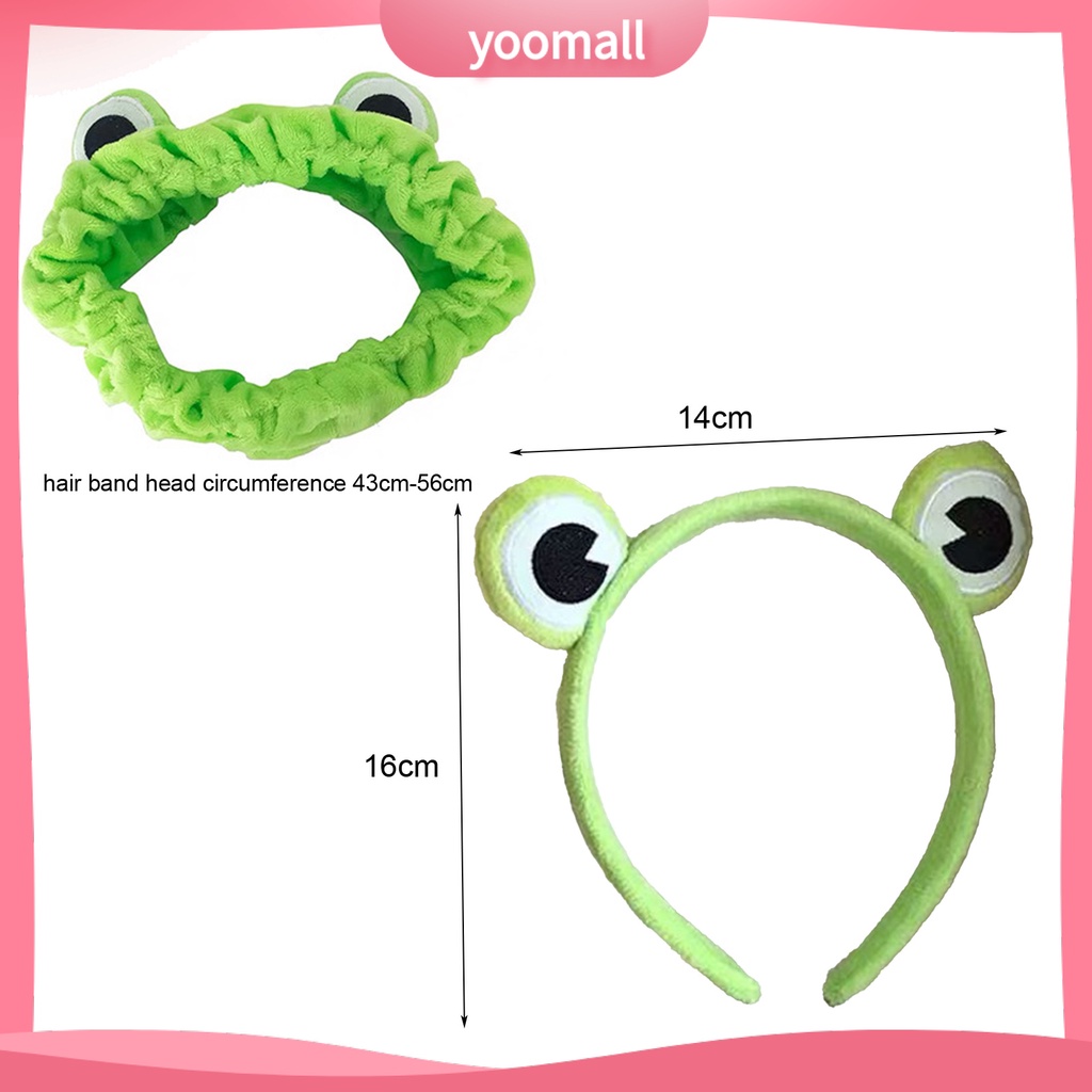 Set 2 Kẹp Tóc Hình Chú Ếch Vui Nhộn Co Giãn Dành Cho Nữ