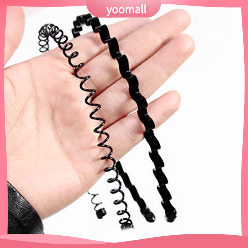 Set 6 Băng Đô Gợn Sóng Màu Đen Vô Hình Chống Trượt Có Thể Điều Chỉnh Chăm Sóc Làm Đẹp Cho Nam