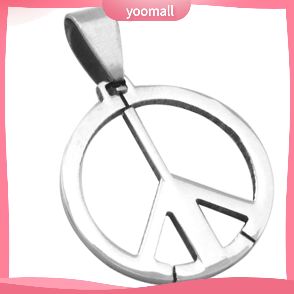 Vòng cổ Mặt Biểu Tượng Hòa Bình Bằng Thép Không Gỉ Cho Nam