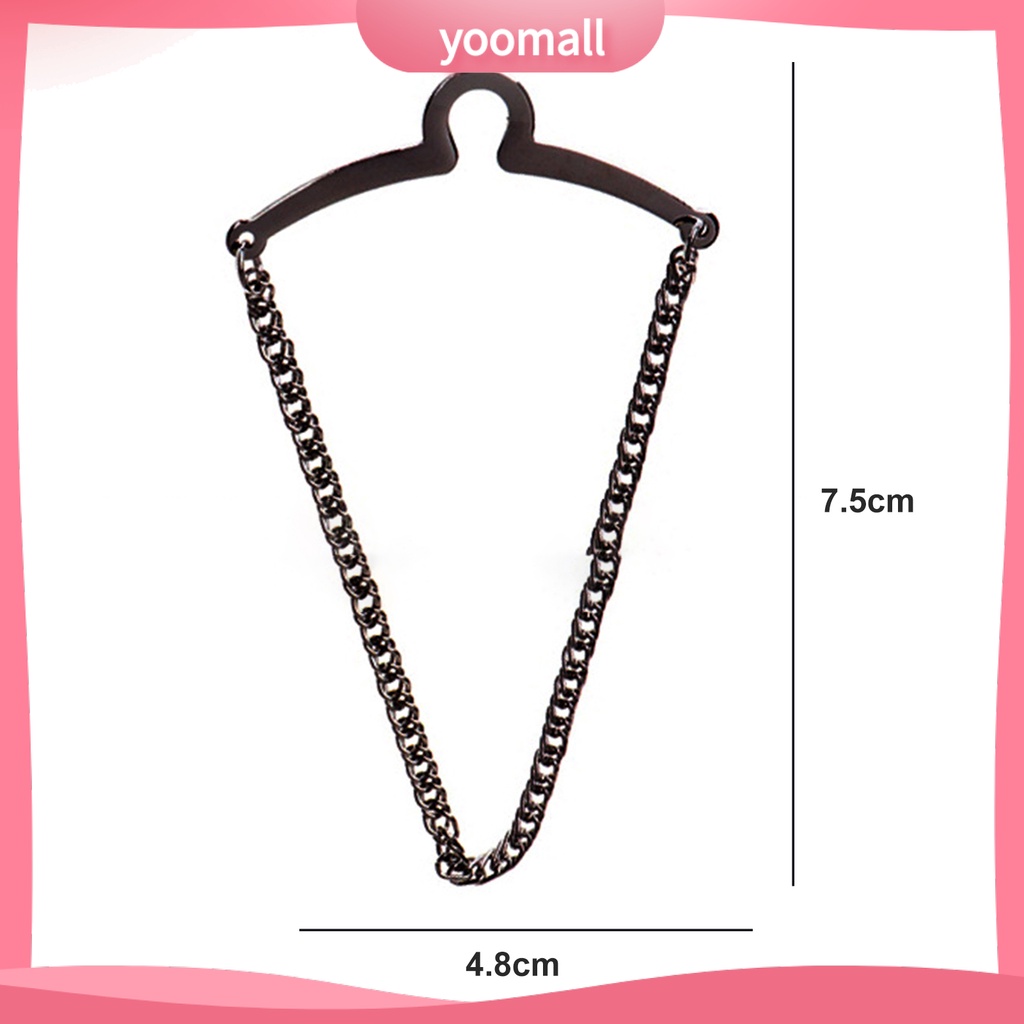 [YM] Kẹp Cà Vạt Dạng Chuỗi Kẹp Cố Định Không Độc Hại Chống Rỉ Sét Phù Hợp Với Tất Cả Các Loại Trang Phục Cho Nam