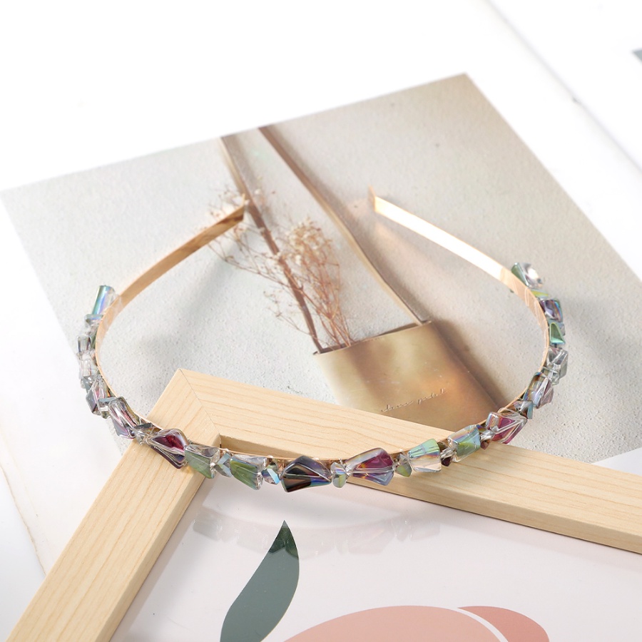 Băng Đô Cài Tóc Bằng Hợp Kim Mỏng Đính Pha Lê Sang Trọng Phong Cách Hàn Quốc Cho Nữ