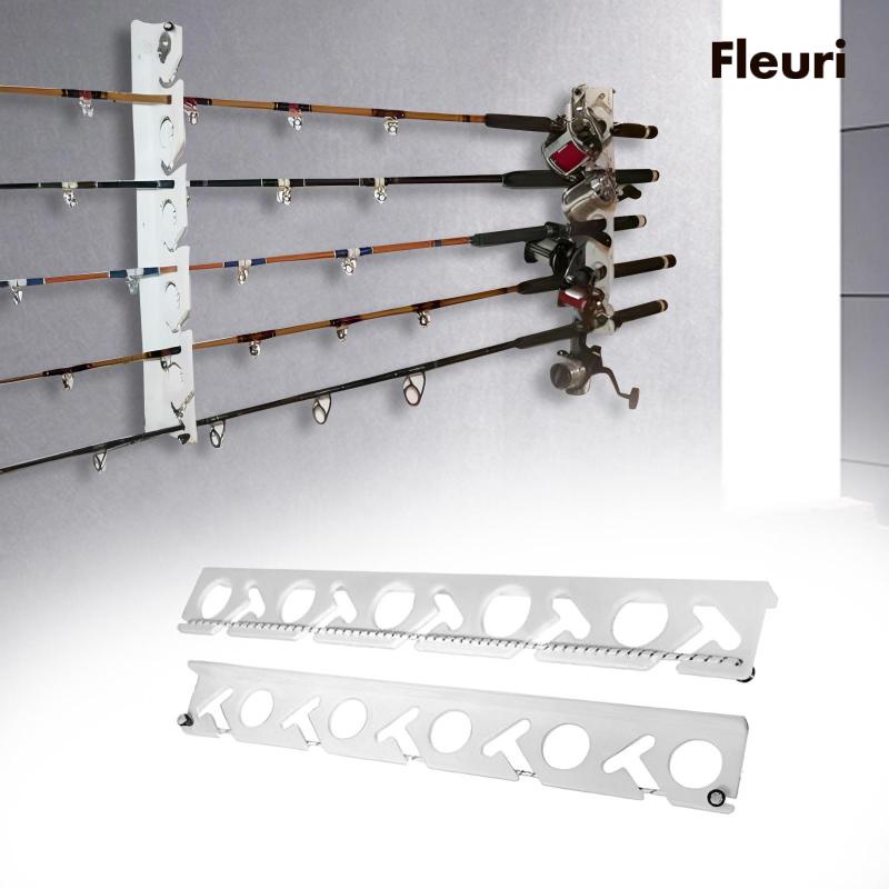Bộ 2 Giá Đỡ Cần Câu Cá 10 Ngăn 10 Móc Chất Lượng Cao