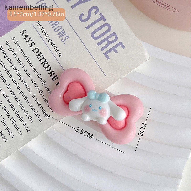 Kẹp Tóc Mái Hiên Hình Nơ Trái Tim Đôi Sanrio Dễ Thương Sử Dụng Hàng Ngày