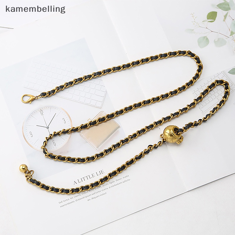 Thắt Lưng Dây Xích Kim Loại Thời Trang Cho Nữ