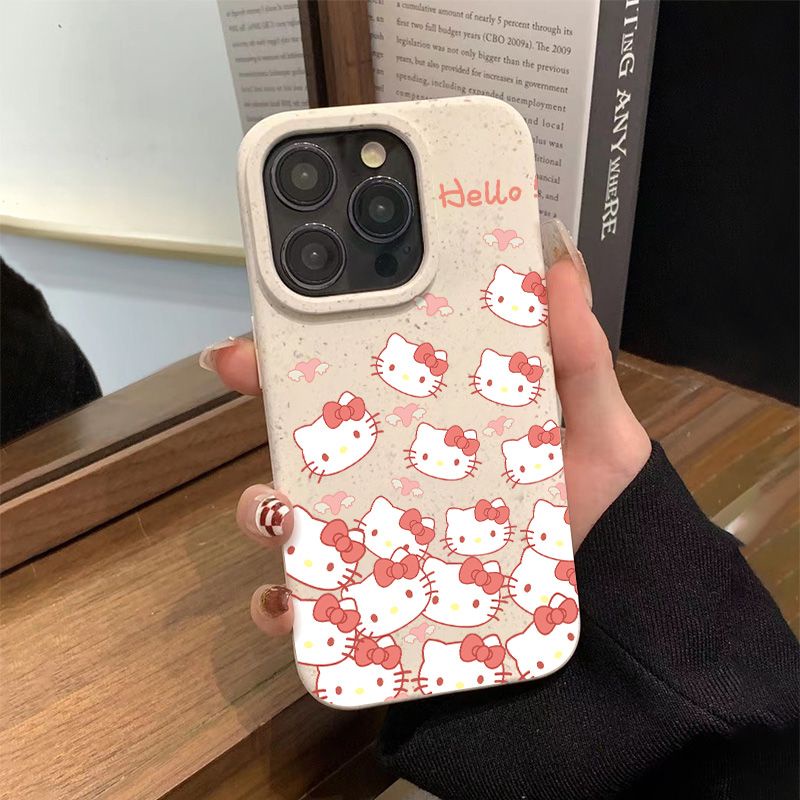 Ốp Điện Thoại Dẻo Họa Tiết Hoạt Hình Mèo Kitty Dễ Thương Chống Sốc Cho iPhone1213 Avatar 117 max14pro8 Apple plus T4AS 117