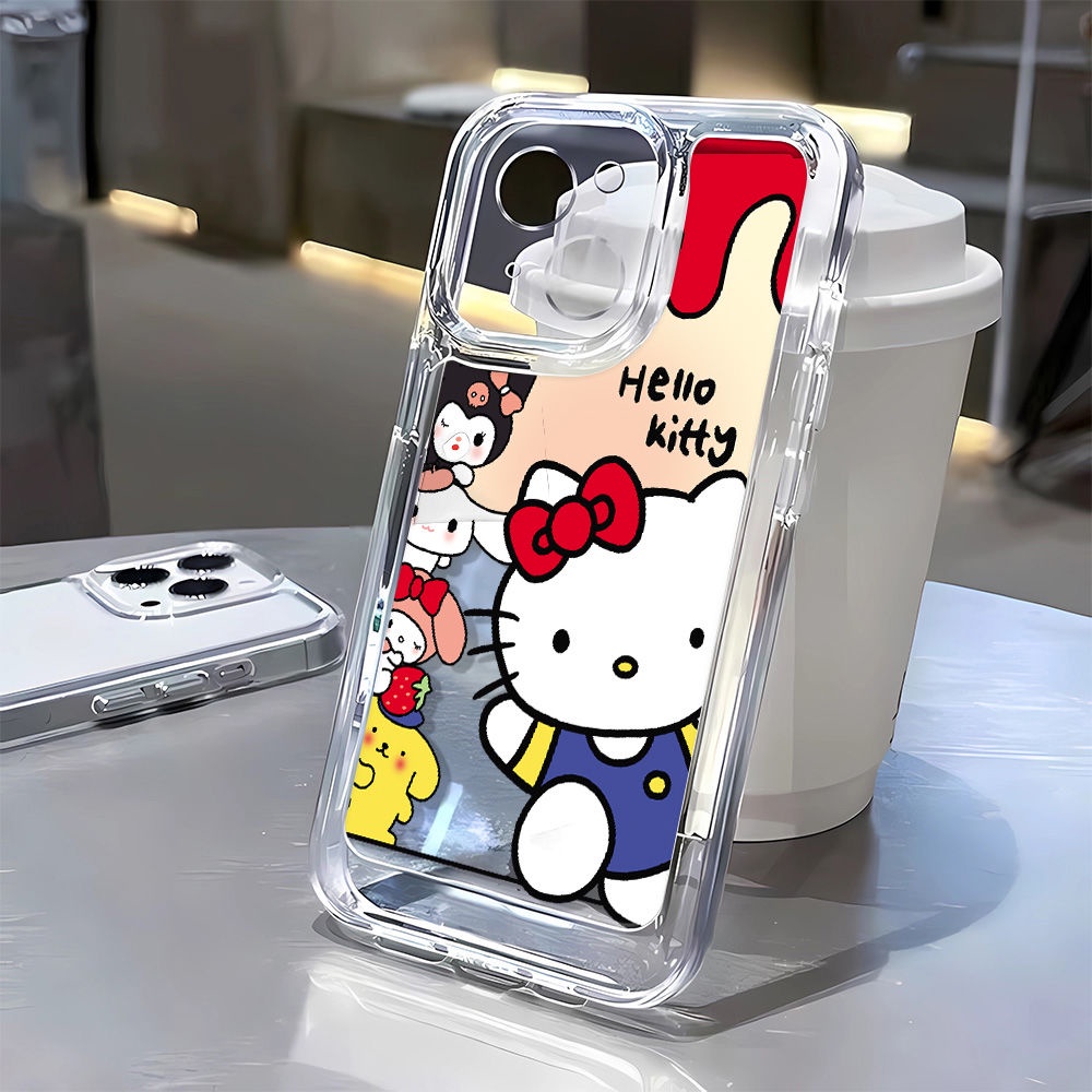 Ốp Điện Thoại Dẻo Họa Tiết Hoạt Hình Hello Kitty Dễ Thương Chống Sốc Cho iPhone14Promax7 8p 13 11 12