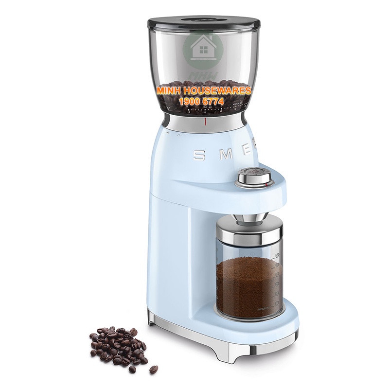 Máy Xay Hạt Cà Phê Smeg CGF01, Máy Xay Cafe Hạt, Phong Cách Cổ Điển, Nhiều Màu, Nhập Đức, BH 12 Tháng, Bepduc_99