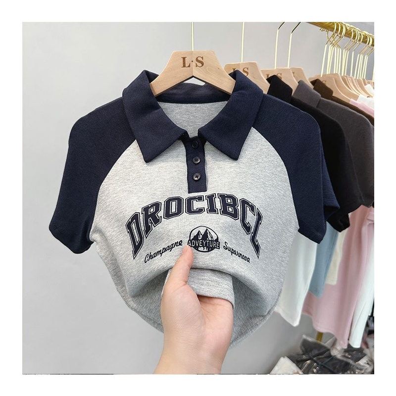 Áo Thun Polo Tay Ngắn Cho Bé Gái