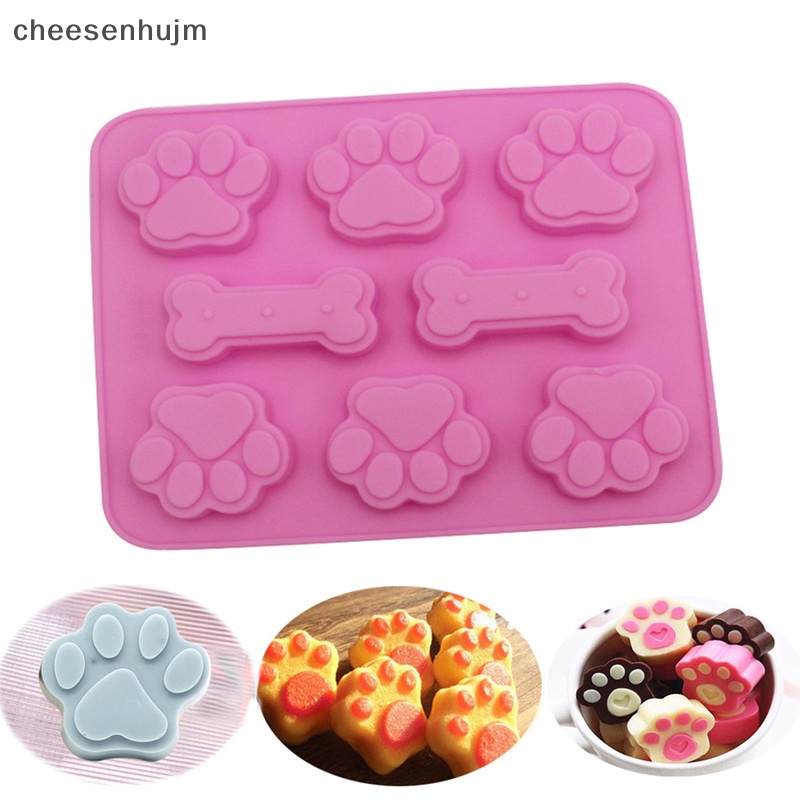 Khuôn Silicon Làm Bánh Hình Dấu Chân Chó Đáng Yêu