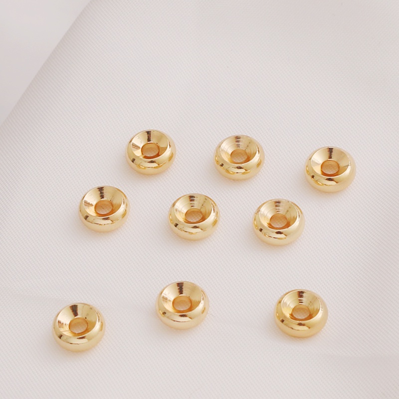 Set 10 Hạt Xâu Chuỗi Vàng 14k Nhiều Màu Sắc Kích Thước 8mm Dùng Làm Trang Sức diy