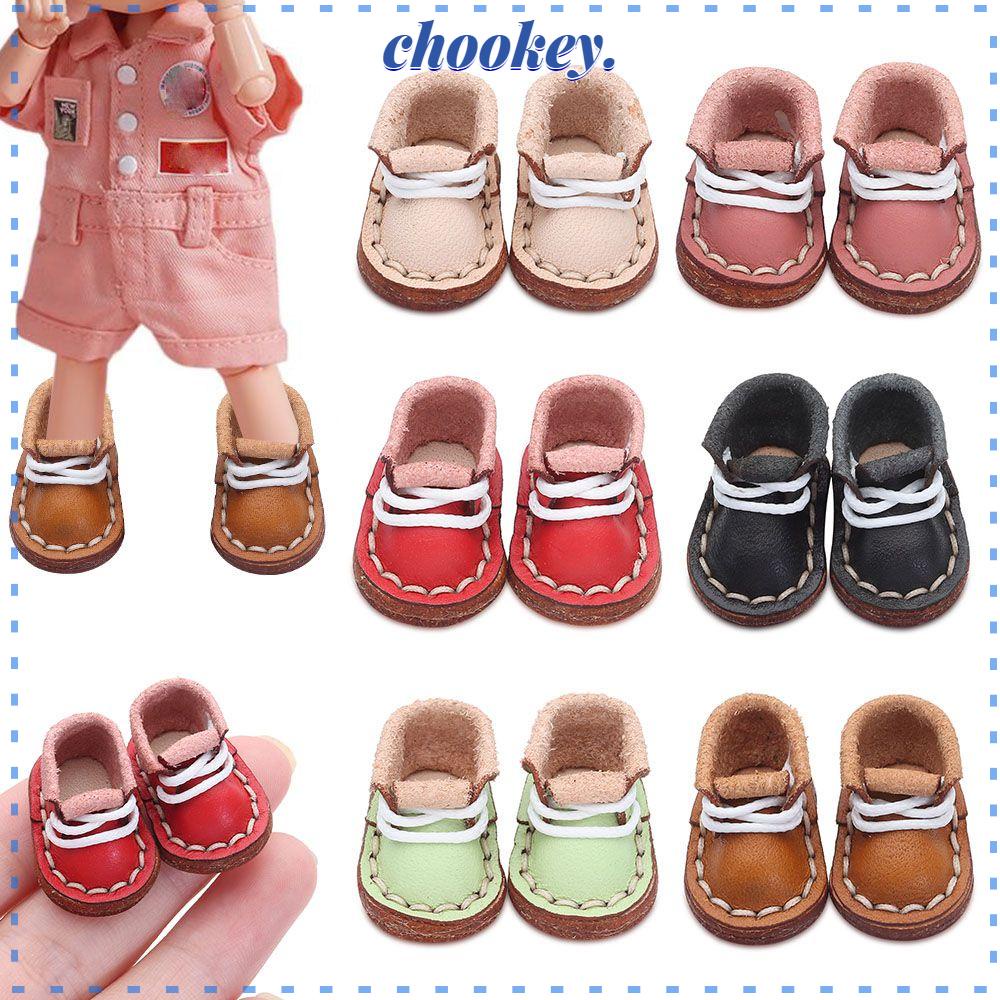 CHOOKEY Giày Bốt Da Bò Cho Búp Bê obitsu11GSCbody9OB11 Tỉ Lệ 1 / 11 OB11