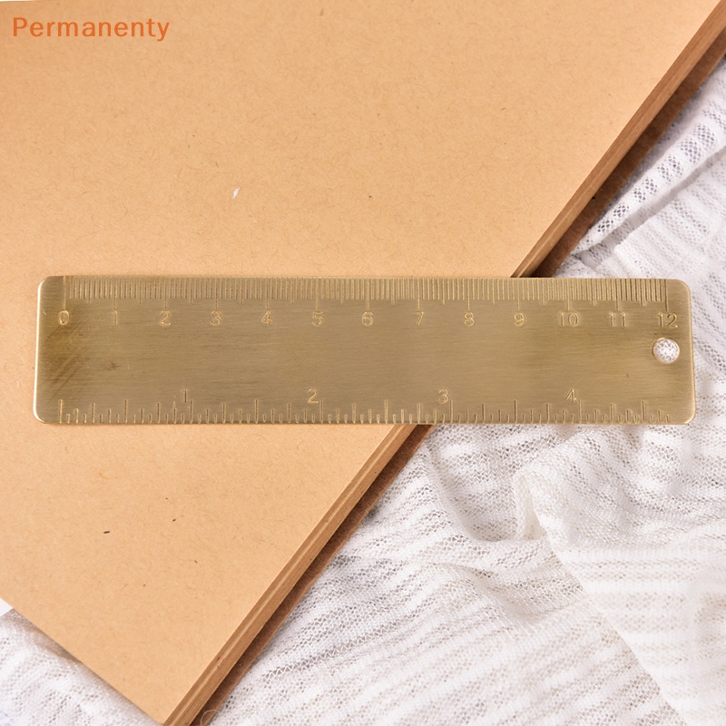 Thước Kẻ Mini Bỏ Túi 4 "Bằng Đồng Thau Phong Cách Vintage