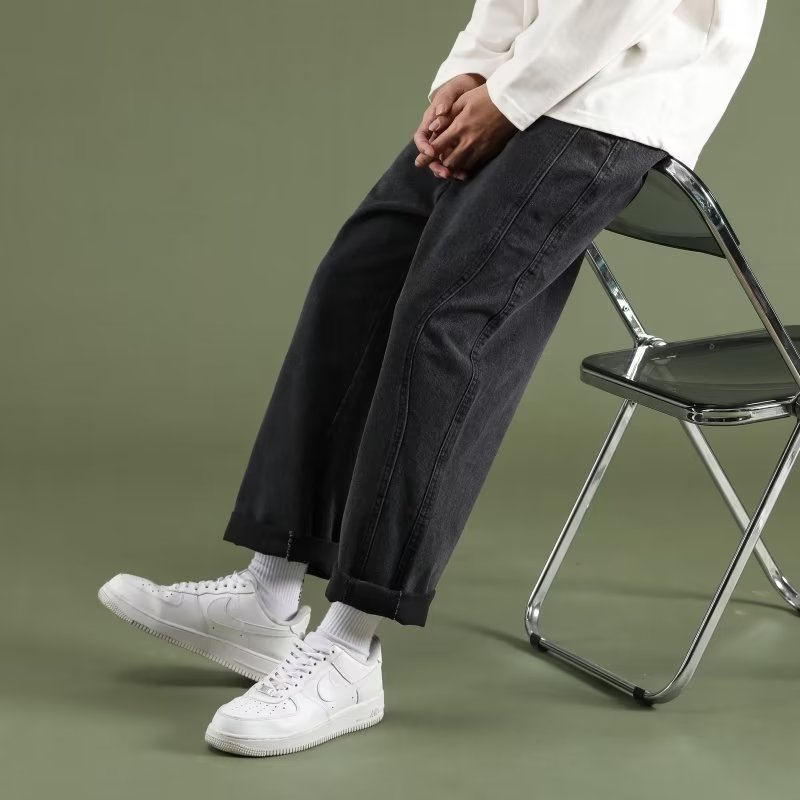 Quần Jean Ống Rộng Phong Cách Hàn Quốc Thời Trang Xuân Hè Mới 2023 Dành Cho Nam