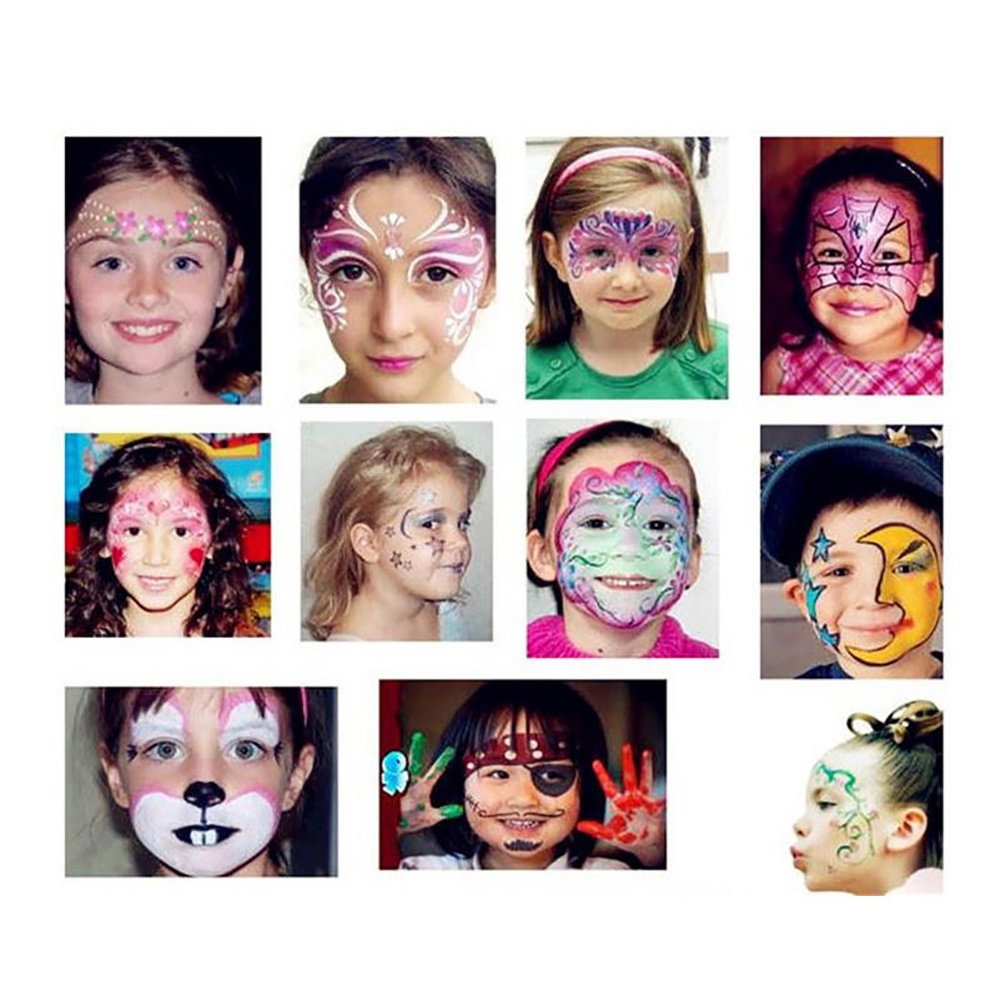 Set 6 Bút Màu Vẽ Mặt / Cơ Thể Không Độc Hại Tiện Dụng