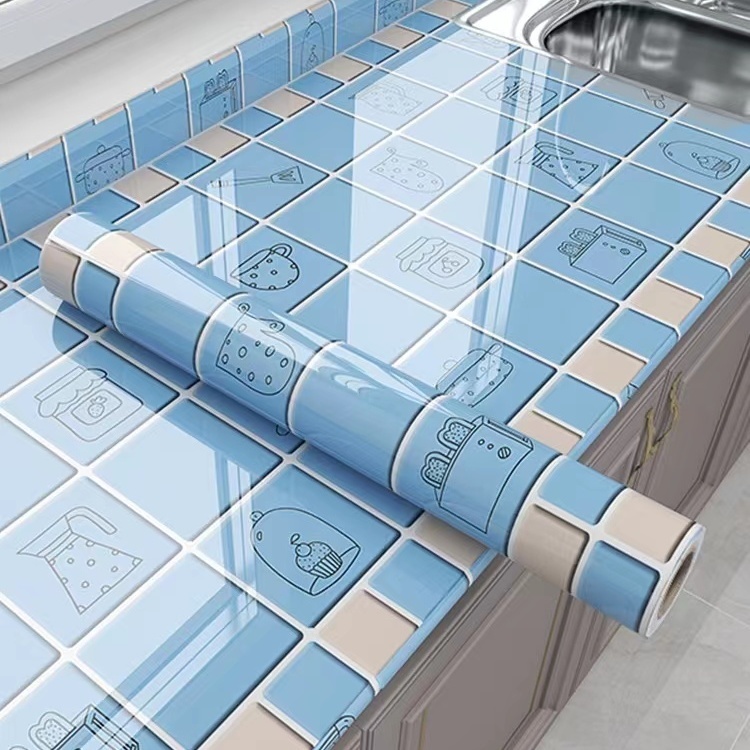 Giấy Dán Tường Dày Dặn Kháng Nước Chống Dầu Chịu Nhiệt Độ Cao Cho Nhà Bếp