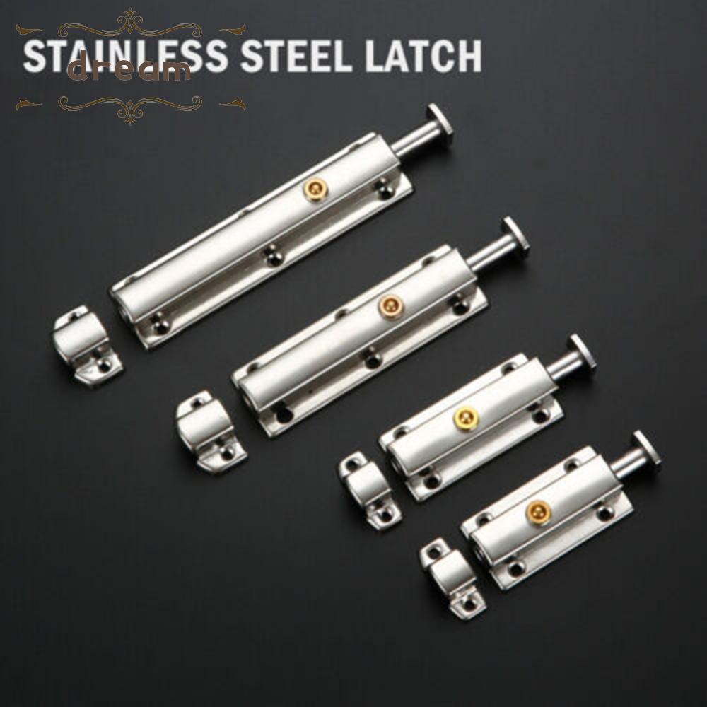 【DREAMLIFE】Self-elastic Latch Bolt Hardware Latch Self-elastic Sliding Stainless Steel