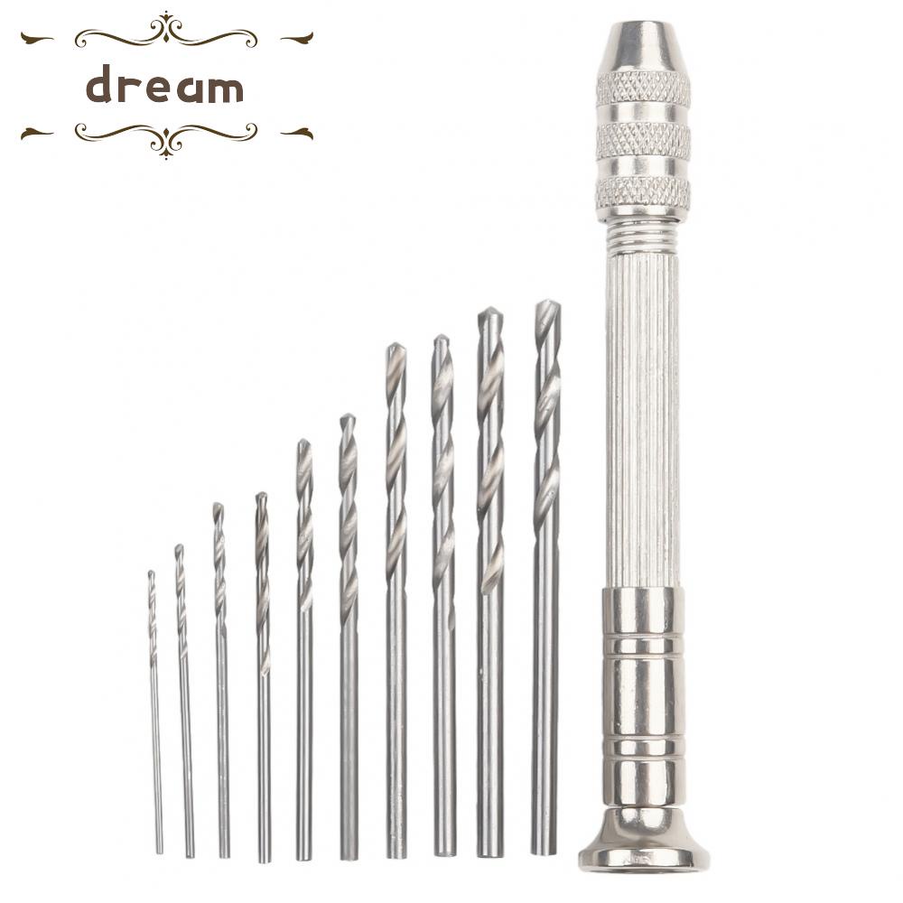 【DREAMLIFE】Hand Drill 0.8-3.0mm Drill Bits Siz 11Pcs Set Aluminum Alloy Drill Bits