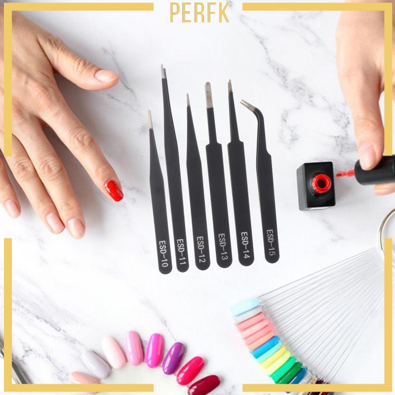Set 6 Nhíp Gắp Bằng Thép Không Gỉ Chuyên Dụng Cho Thợ Sửa Chữa Điện