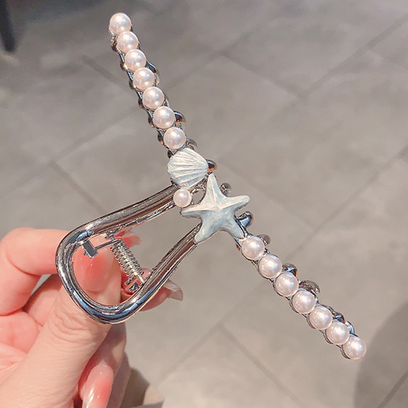 Kẹp Tóc Hình Vỏ Sò / Sao Biển / Ngọc Trai Độc Đáo Phong Cách