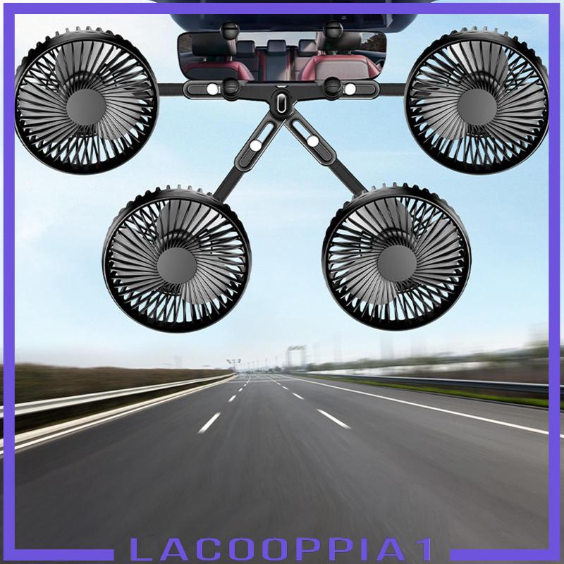 Quạt Gió Xoay 360 Độ Ít Ồn Siêu Nhẹ Tùy Chỉnh Tiện Dụng Cho Xe Hơi / Xe Tải