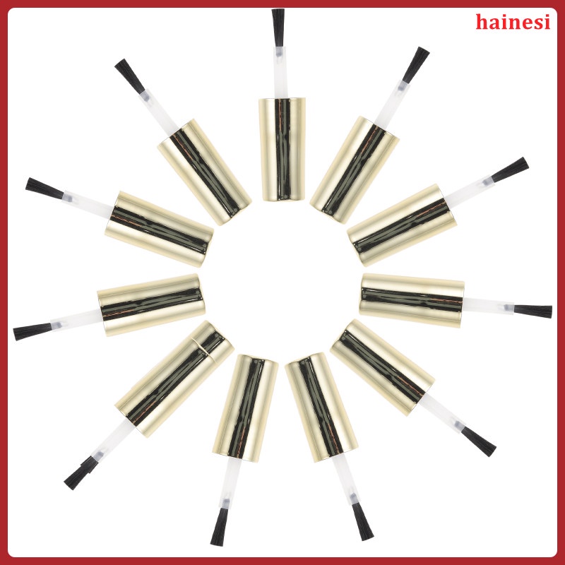 Set 10 Vỏ Bọc Chai Sơn Móng Tay Kèm Cọ Thay Thế