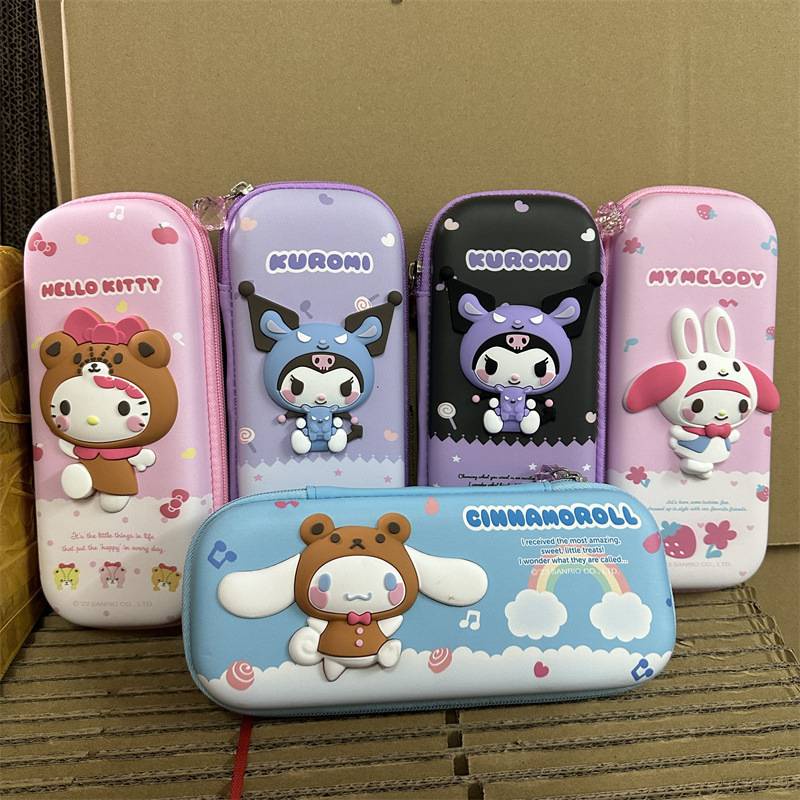 SANRIO Túi Đựng Bút Hình 3D Dễ Thương Sức Chứa Lớn