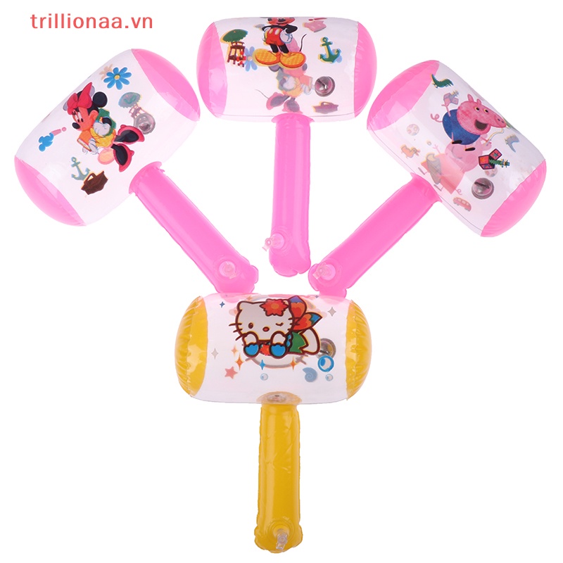 Búa Bơm Hơi Trillionaa Họa Tiết Hoạt Hình Có Chuông Màu Sắc Ngẫu Nhiên Cho Bé