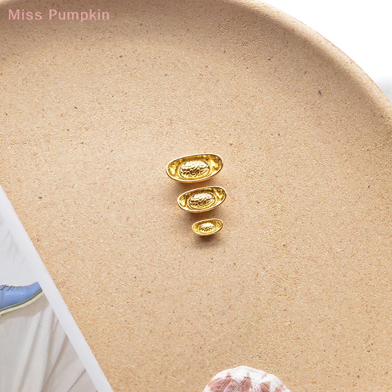 Bộ 3 Mô Hình Trang Trí Nhà Búp Bê Mini Bằng Đồng Xu Vàng