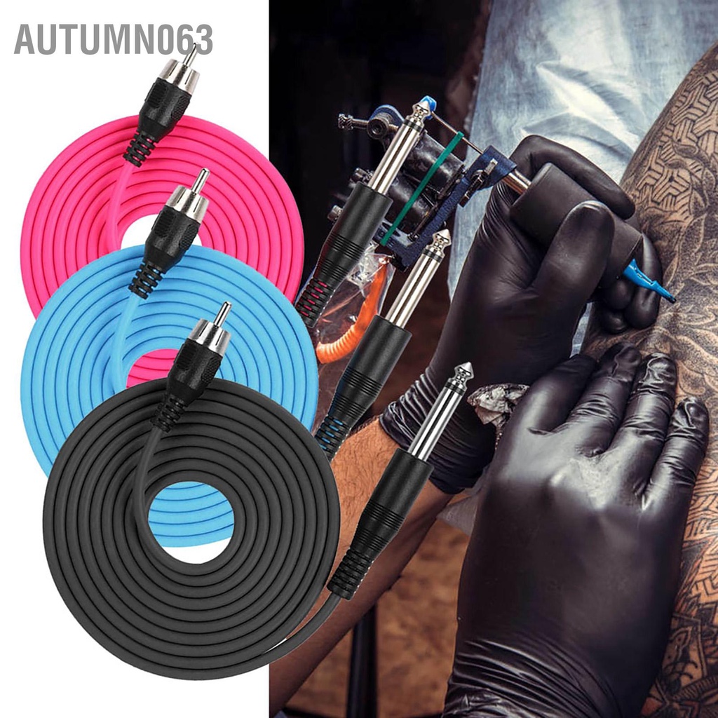 Autumn063 Dây Móc Silicon Cho Giao Diện RCA Thẳng Phụ Kiện Cung Cấp Điện Máy Xăm