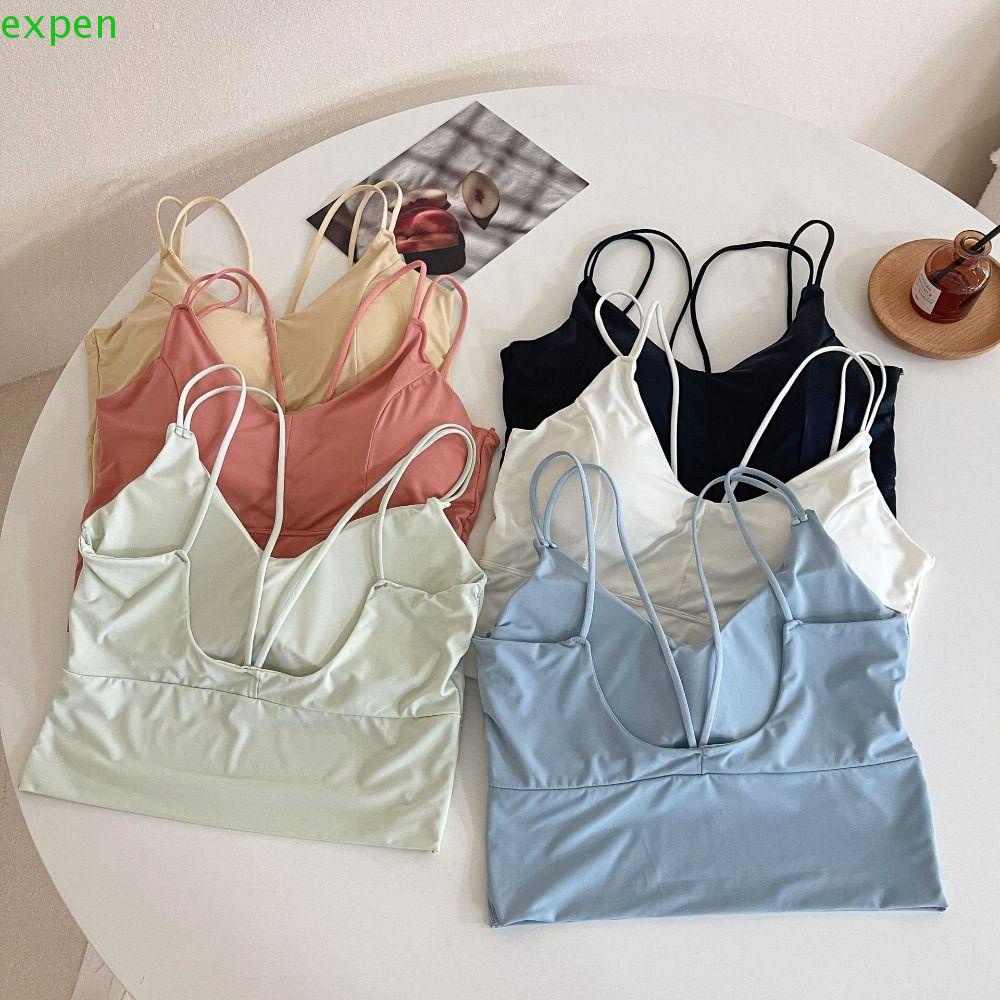 Áo Lót Lụa Nylon Có Đệm Ngực Chống Trượt Lưng Đẹp Cho Nữ