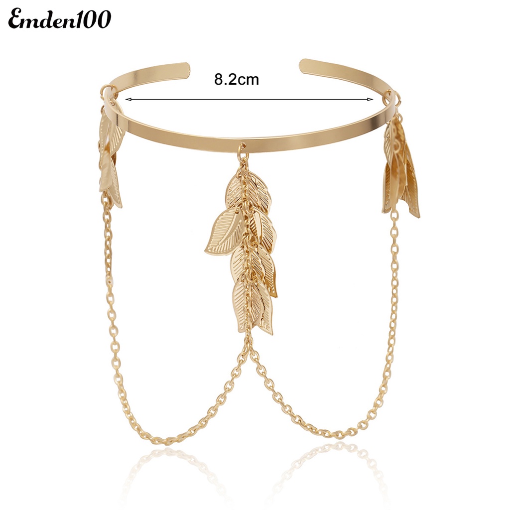 Vòng Đeo Cánh Tay Mở Điều Chỉnh Được Họa Tiết Lá Thời Trang Bohemian
