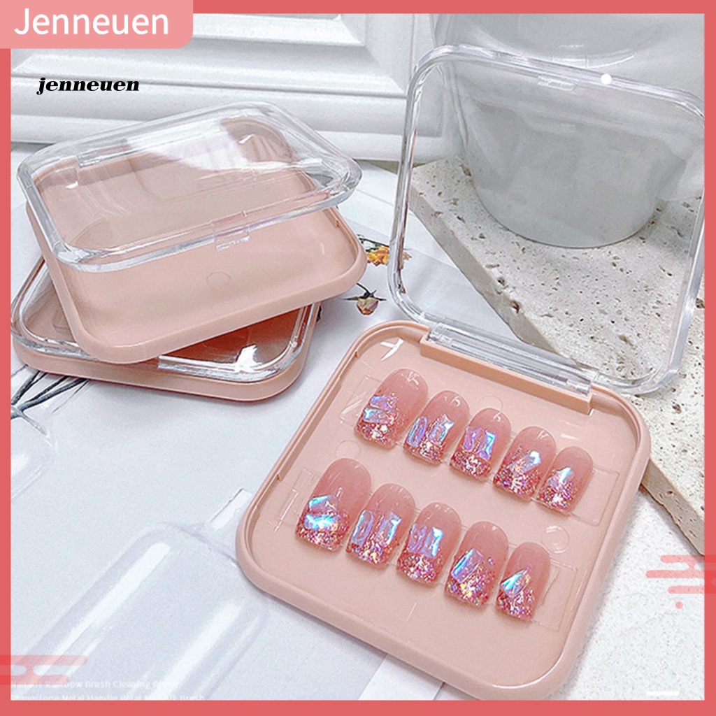 Hộp Đựng Móng Tay Giả Màu Sắc Hồng Độ Bền Cao Dùng Trang Trí DIY