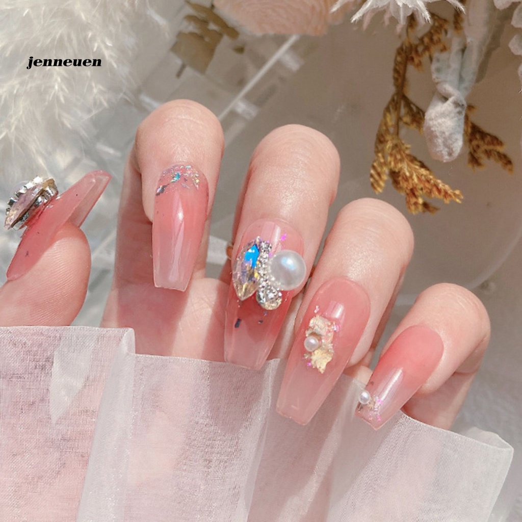 Bộ 5 Viên Pha Lê 3D Không Phai Màu Trang Trí Móng Tay Thời Trang Cho Nữ