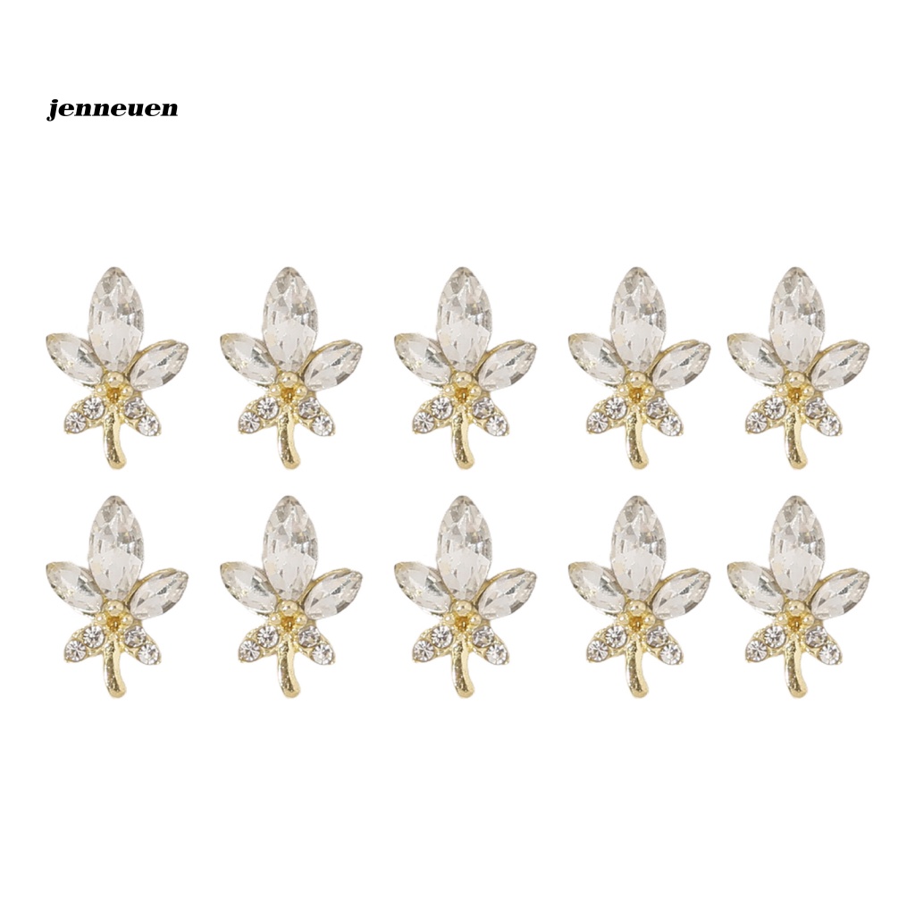 Set 10 Phụ Kiện Trang Trí Móng Tay Nghệ Thuật Không Phai Hình Bướm Trái Tim