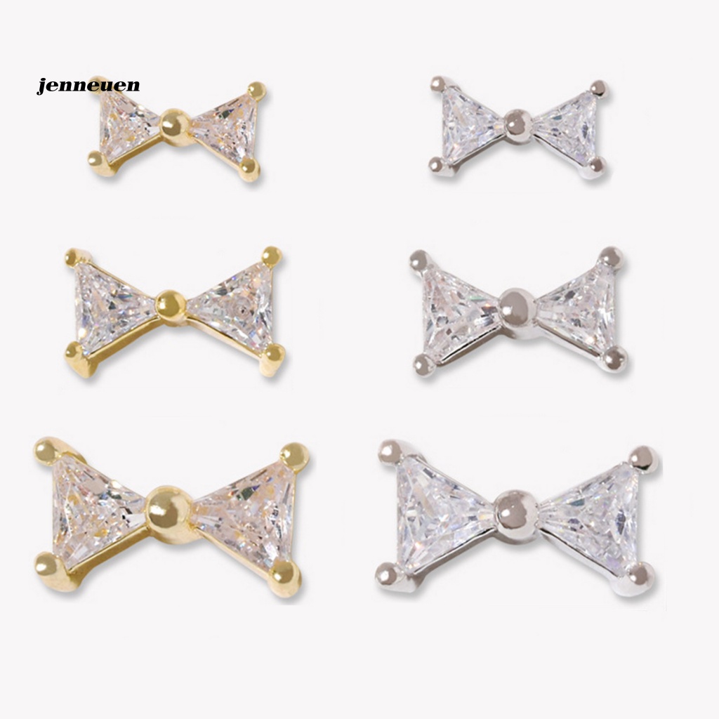 Phụ Kiện Trang Trí Móng Tay Hình Nơ 3D Lấp Lánh Thân Thiện Với Môi Trường