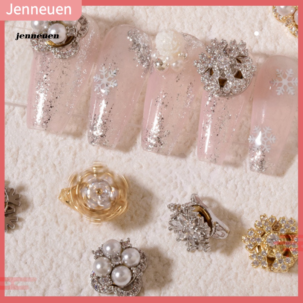 Đá Zirconia Hình Bông Tuyết Trang Trí Móng Tay DIY Mừng Năm Mới