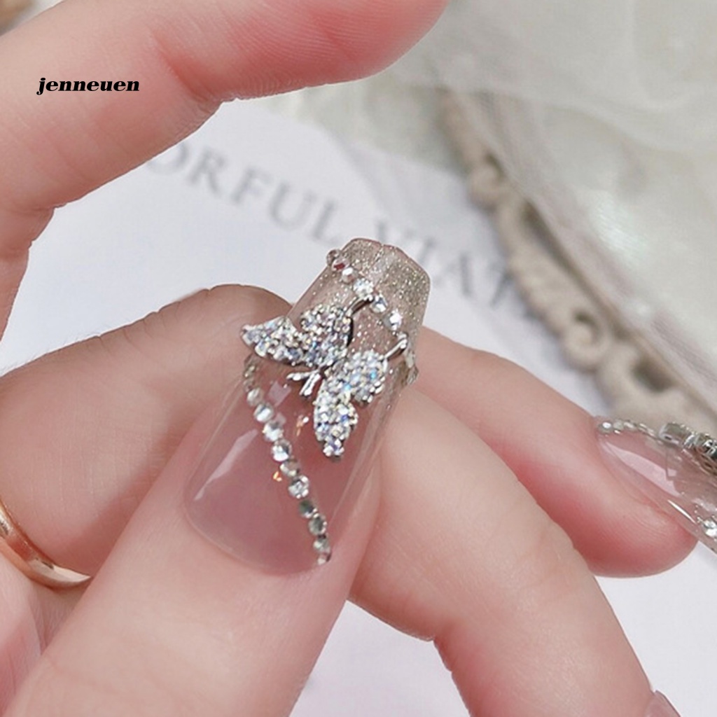 Phụ Kiện Trang Trí Móng Tay Nghệ Thuật Hình Bướm Đính Đá Zircon Không Phai Màu