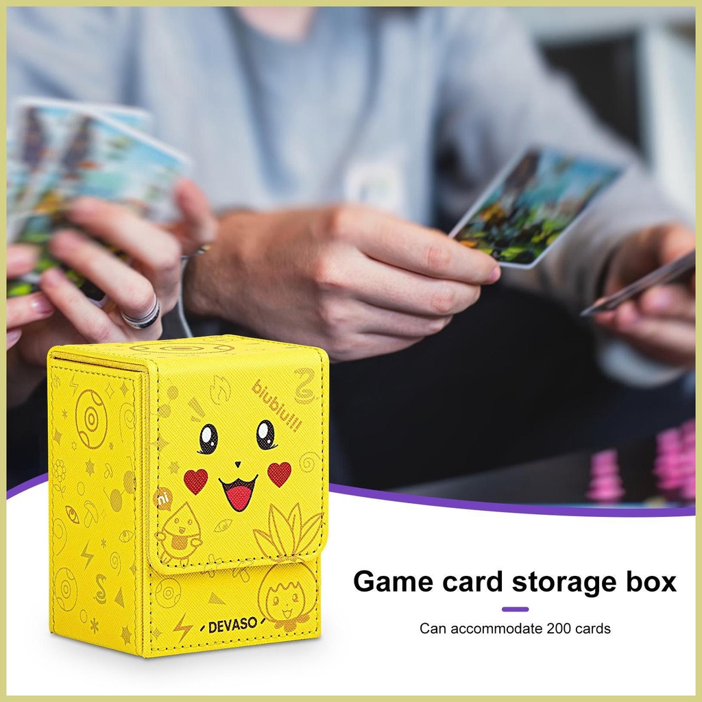 Hộp Đựng Thẻ Bài Tarot Bằng Da PU Khóa Nam Châm In Hoạt Hình Dễ Thương