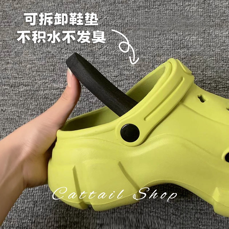 DISHULAN dép nữ dép cross dép bánh mì nữ dép bánh mì nữ Chống Trượt 071813