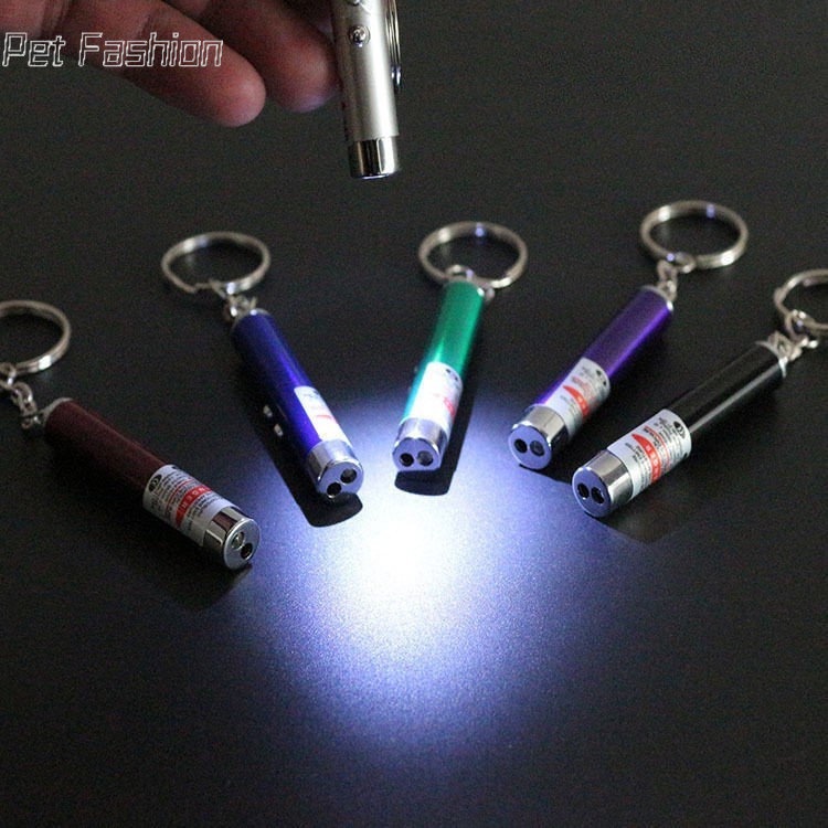 Bút ChiếU Laser Lazer 4mW 2 Trong 1 + ĐèN LED Cho Thú Cưng Đèn pin mini đèn pin nhỏ hồng ngoại laser chìa khóa vòng treo bút hướng nghiệp laser trêu chọc mèo vật nuôi trêu chọc mèo thanh